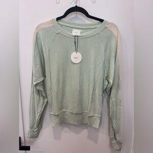 NIA two tone Mint Green Long Sleeve Top XS